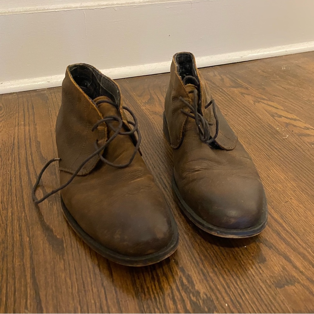 Andrew Marc Leather Chukka Boots Mens Brown Size 9 Medium
